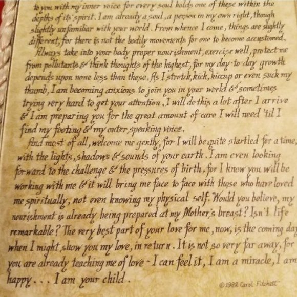 💖✨BEAUTIFUL✨💖New Vintage Scroll Shop Plaque "Baby's Coming" - Picture 5 of 5